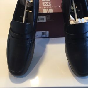 NEW Men's Bruno Magli Black Pete Leather Loafers